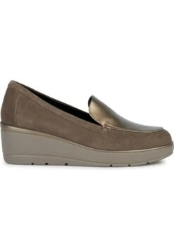 Geox D IldeScarpe Senza LacciDark Taupe Lead Donna Scarpe Piatte GE111E08B-B11