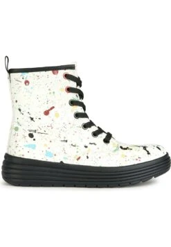 Geox J Phaolae- Stivaletti Stringati - White Multicolor