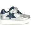 Geox B Djrock GirlSneakers BasseDark Silver Navy Bambini Sneakers GE113D0IX-D11