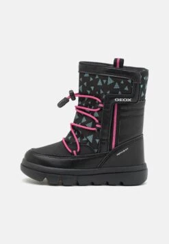 Geox Willaboom GirlStivali Da Neve Black/Fuchsia Bambini Stivali GE113K02X-Q11