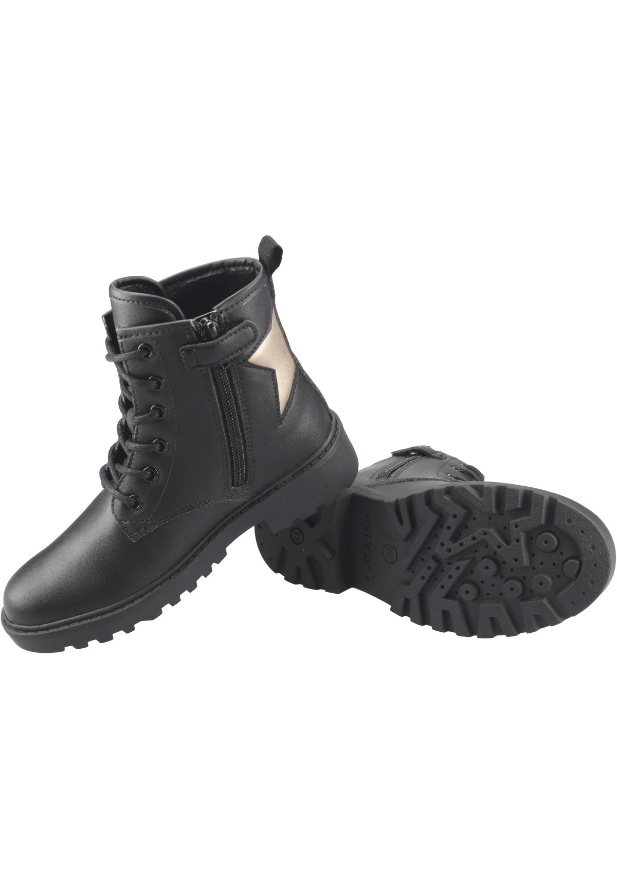 Geox Casey - Stivaletti Stringati - Schwarz 4 Geox Casey - Stivaletti Stringati - Schwarz - immagine 4