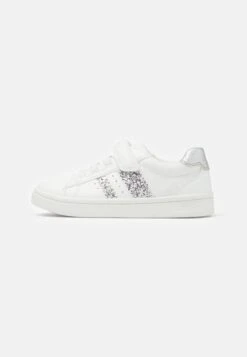 Geox Djrock GirlSneakers BasseWhite/Silver Bambini Sneakers GE113D0G4-A11