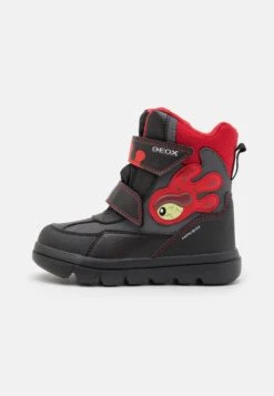 Geox Willaboom UnisexStivali Da Neve Black/Red Bambini Stivali GE116K008-Q11